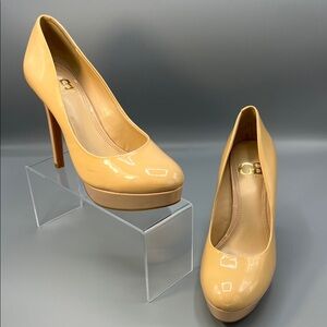 GB - GIANNI BINI Nude Patent Leather Platform Pumps size 7M